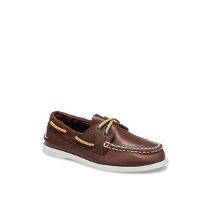 Aokleather Brown Kids Boat Shoes