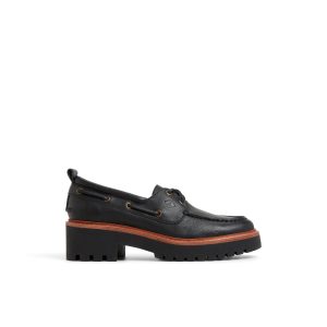 Authentic Original™ Lug 2-Eye Boat Shoe Black