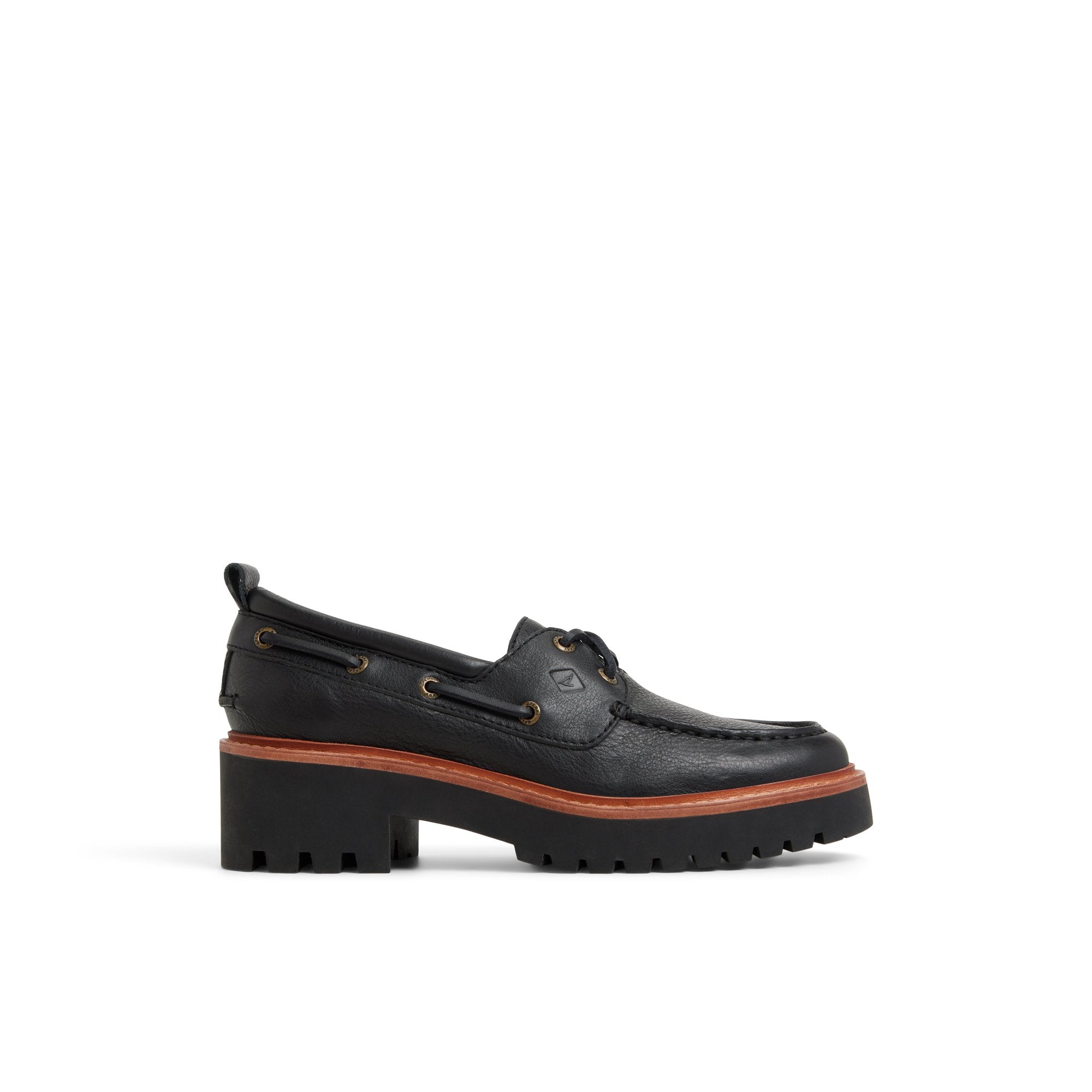Authentic Original™ Lug 2-Eye Boat Shoe Black